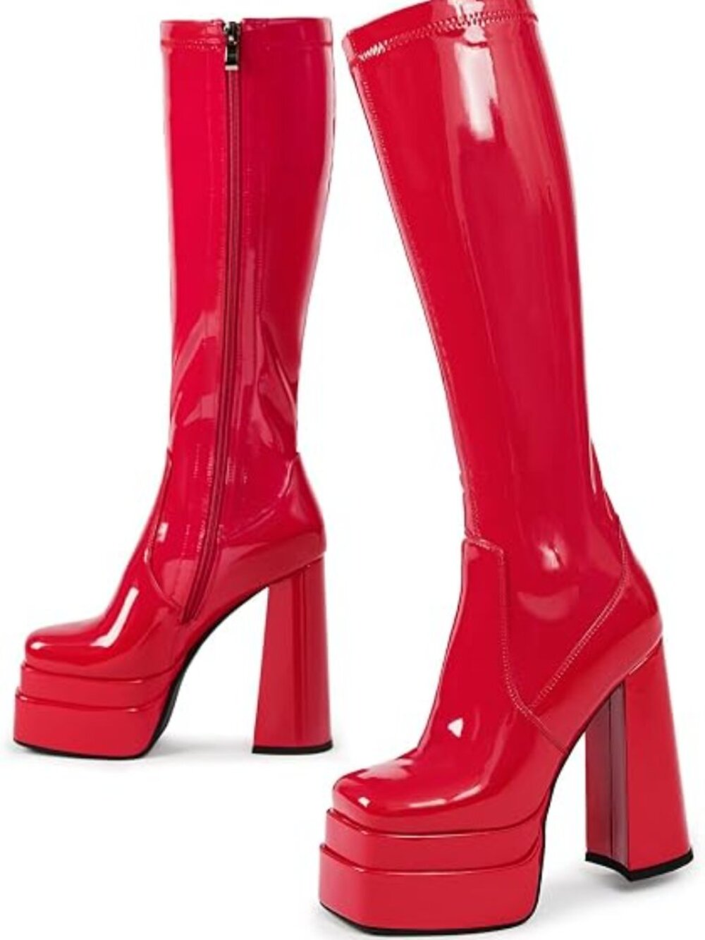Classic Platform Knee High Boots Go Go Boots